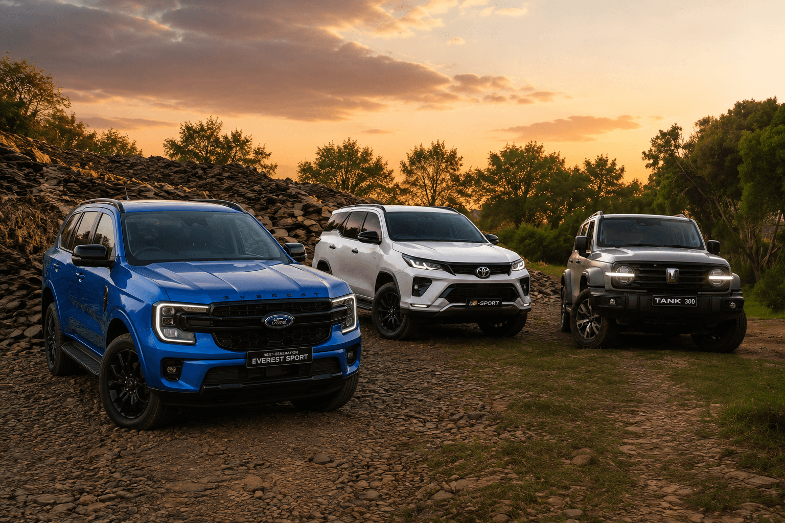 GWM Tank 300 vs Toyota Fortuner vs Ford Everest Sport: the R800k adventure SUV test